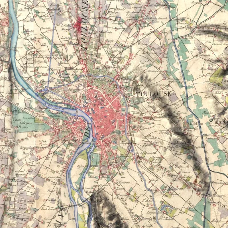 Le rendu Carte ancienne : la carte d'état-major en relief